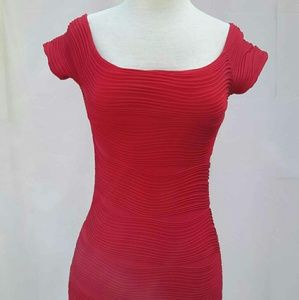 Red stretch summer dress
